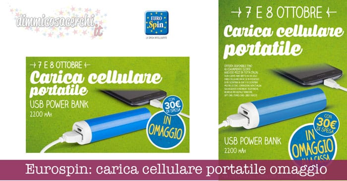 carica cellulare portatile eurospin