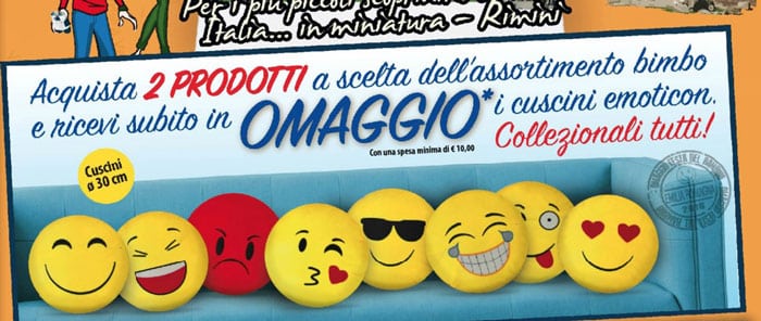 cuscini emoticon acqua e sapone