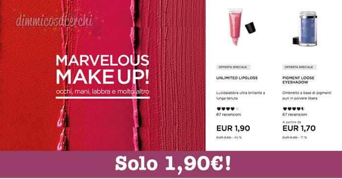 Kiko Marvelous Make up: prodotti a 1,90€!