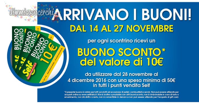 Self Italia buoni sconto