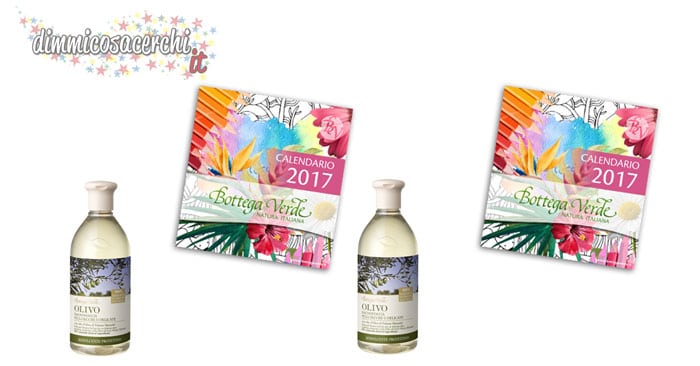 Calendario 2017 Bottega Verde omaggio ed altri vantaggi