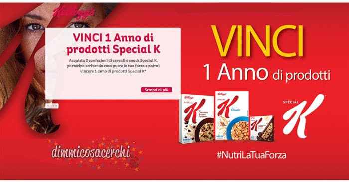 Vinci una fornitura annuale di Special K