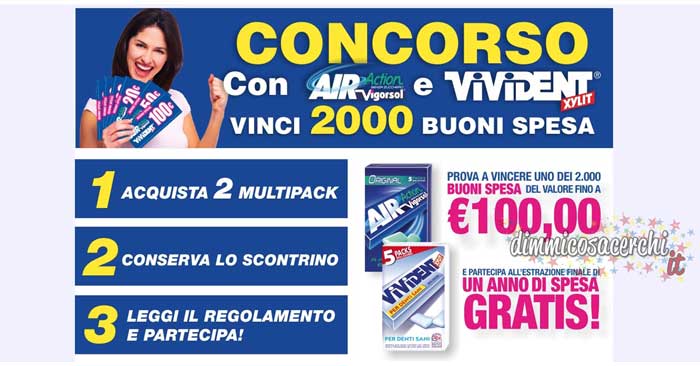 Con Vigorsol e Vivident vinci 2000 buoni spesa