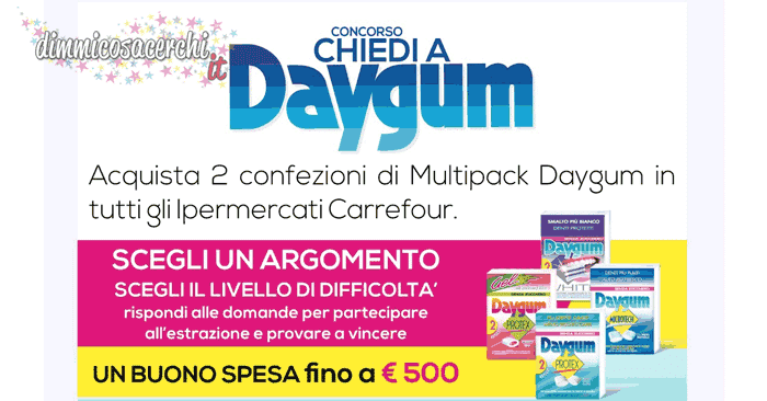 Concorso DayGum + buono sconto 0,50€