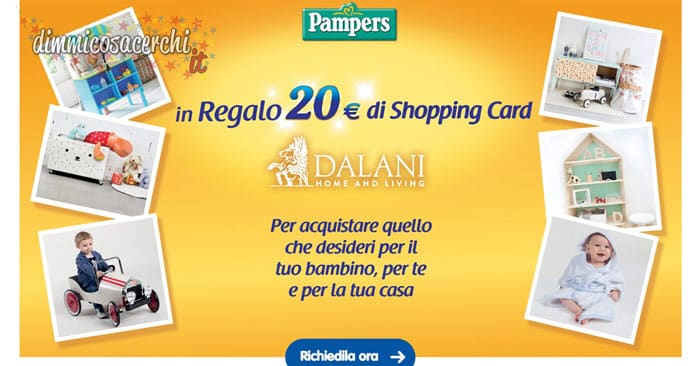 Pampers regala la shopping card Dalani