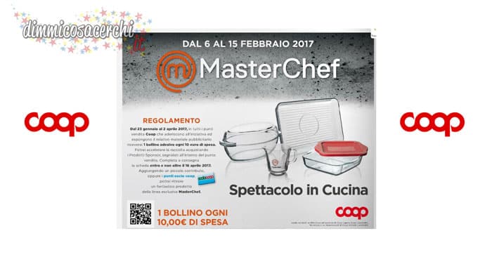 Raccolta bollini in cucina con Masterchef