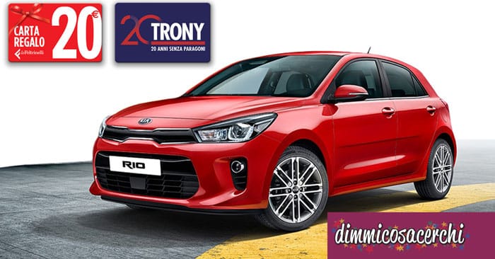 Vinci gratis 7 nuove Kia Rio, buoni Trony e LaFeltrinelli