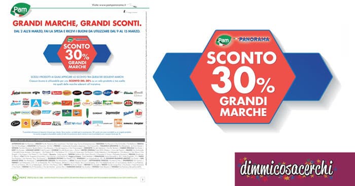 buoni sconto pam panorama