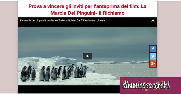 vinci i biglietti del film La Marcia Dei Pinguini