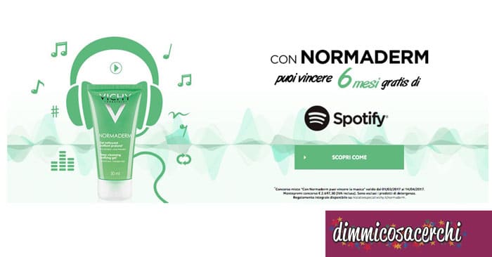 Concorso Normaderm: vinci abbonamenti Spotify