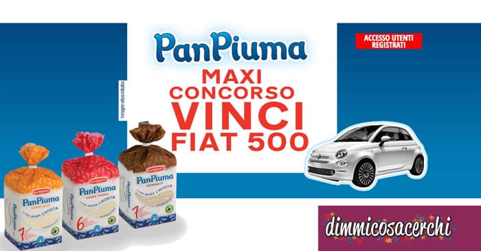 Concorso PanPiuma: vinci Fiat 500 + Powerbank