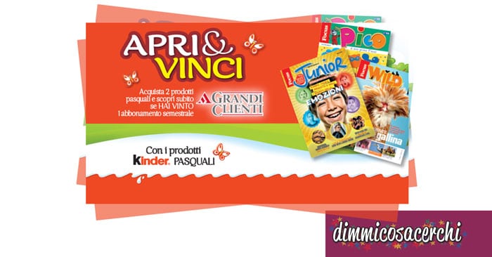 Concorso prodotti Kinder Pasquali