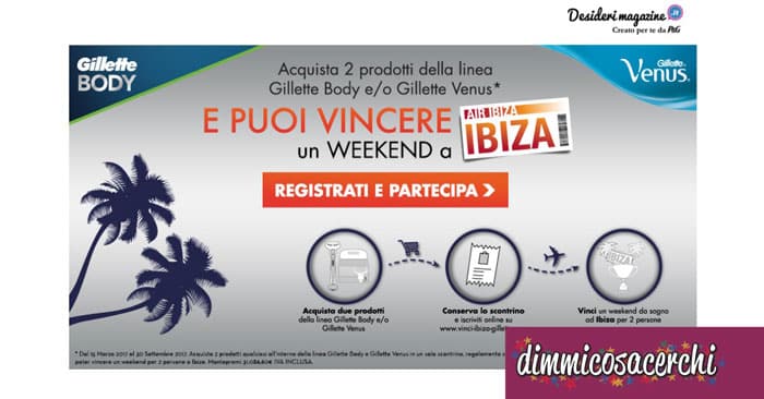 concorso gillette ibiza