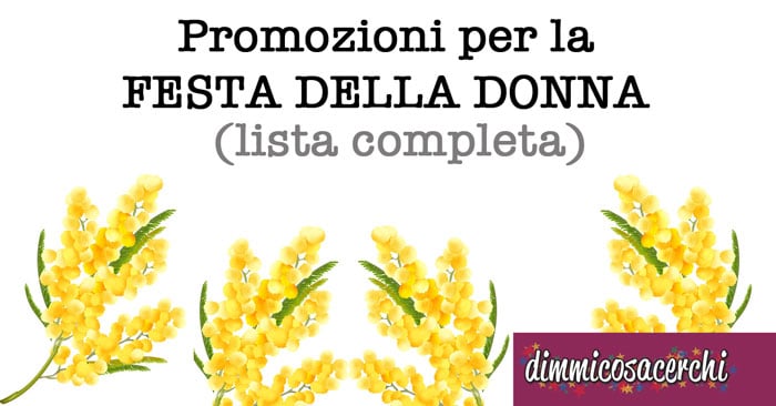 Sconti per la festa della donna