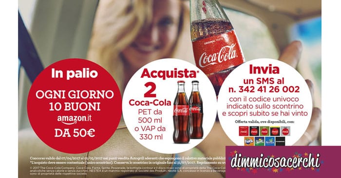 Coca-Cola e Autogrill: vinci 10 buoni Amazon da 50€