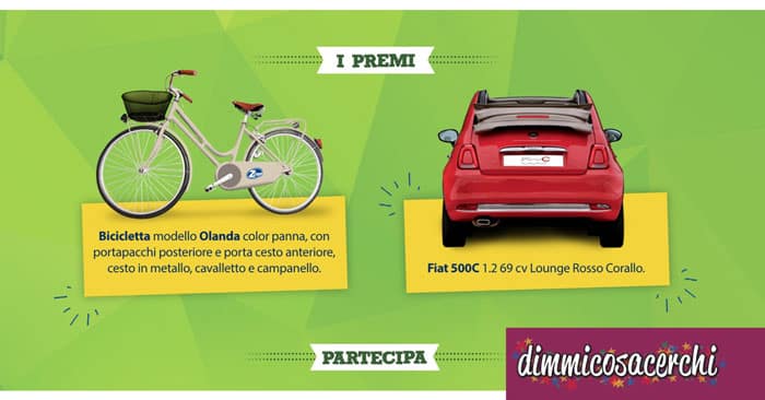 Concorso Zcare: vinci biciclette e auto Fiat 500C