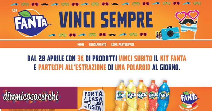 My Fanta Party, nuovo concorso dove vinci sempre