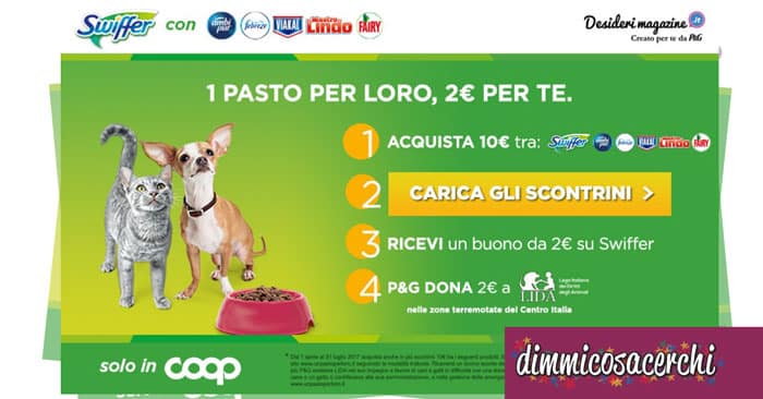 Un pasto per loro: per te un buono sconto Swiffer