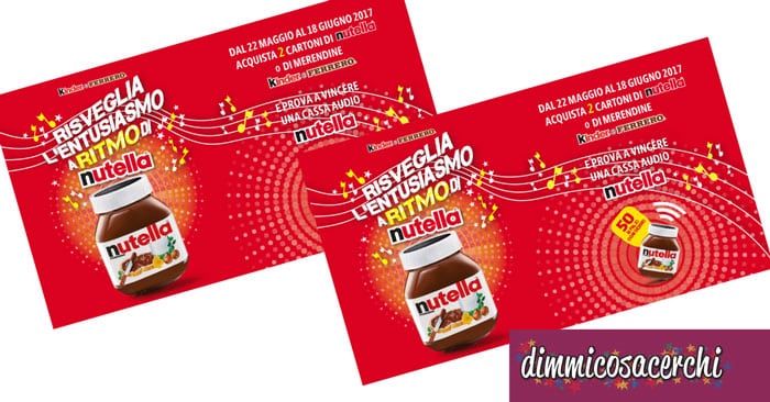 Vinci le casse audio Nutella