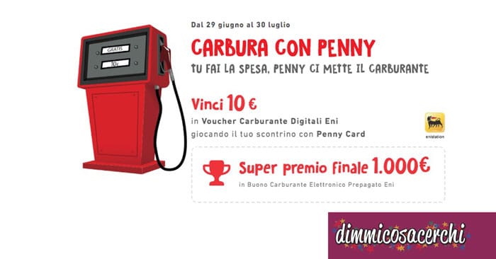 Vinci buoni carburante con Penny Market