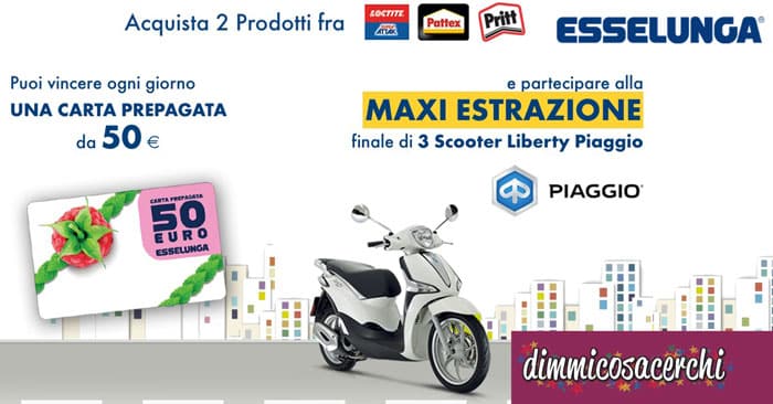 Vinci scooter e carte prepagate con Henkel e Esselunga