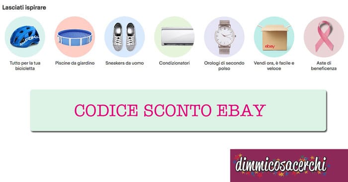 codice sconto ebay