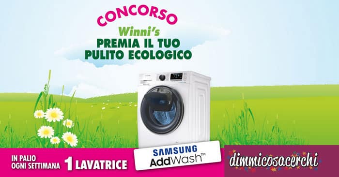 Concorso Winni's: vinci lavatrici Samsun AddWash