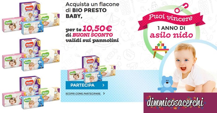 Bio Presto regala buoni sconto Huggies