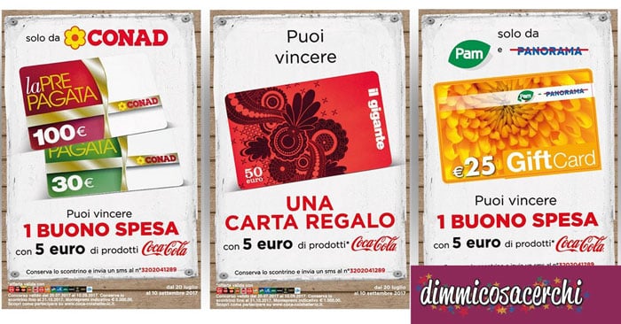 Concorsi Coca-Cola per vincere buoni spesa