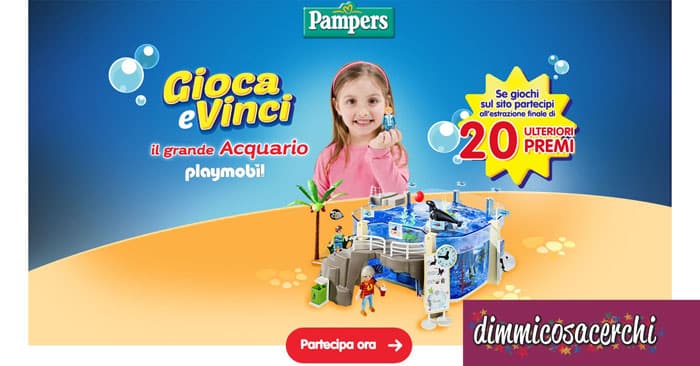 Vinci l'acquario Playmobil con Pampers