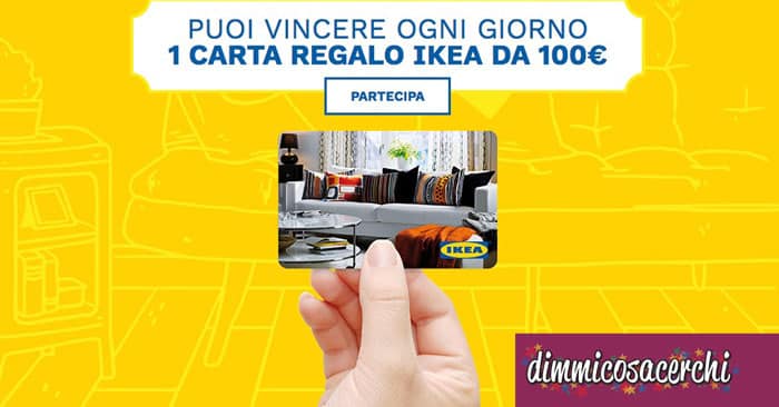 Vinci carte regalo Ikea con Paglieri