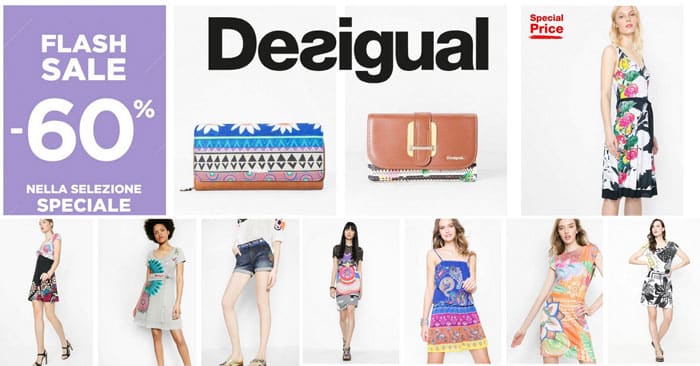 Desigual: sconti fino al 60% solo online (e solo per poco)