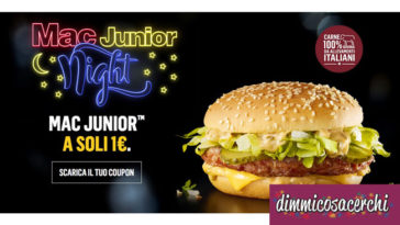 Panino Mac Junior: coupon