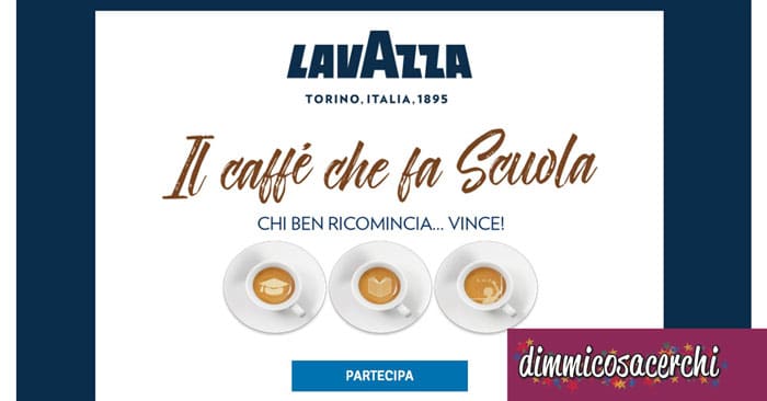 Vinci buoni per l'acquisto di materiale scolastico con Lavazza