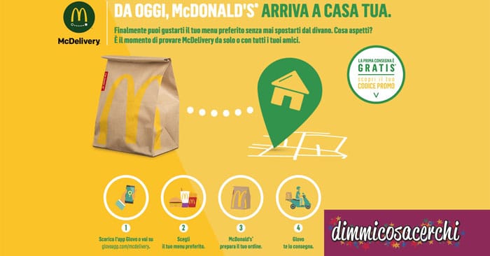 Con McDelivery Mc Donald's arriva a casa tua!
