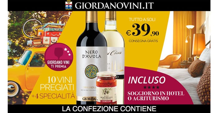 Giordano vini ti regala un soggiorno come premio