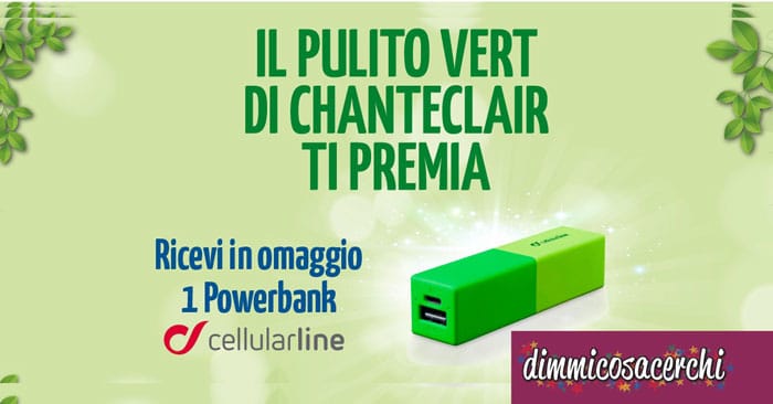 Powerbank omaggio con ChanteClair Vert