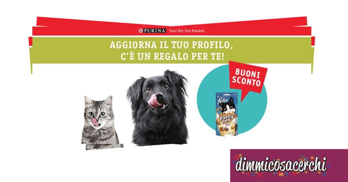 Purina ti regala dei buoni sconto