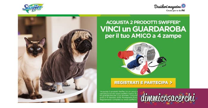 Swiffer: vinci un kit guardaroba per il tuo animale