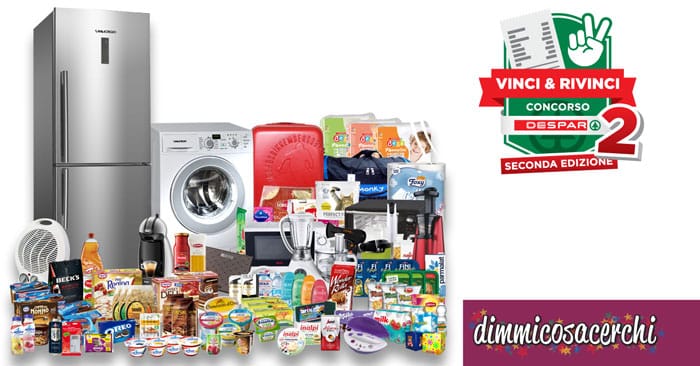 Concorso Mydespar: vinci subito prodotti alimentari e elettrodomestici