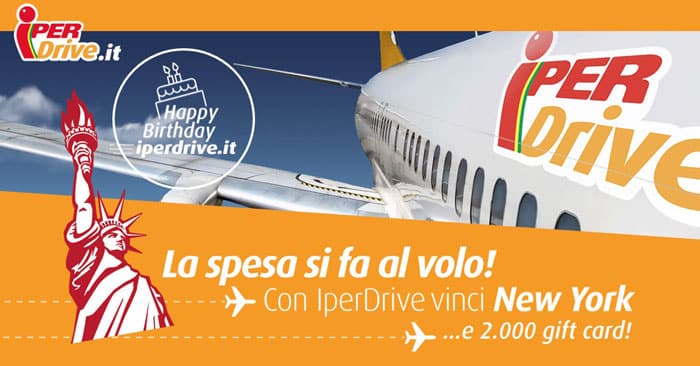 Happy Birthday IperDrive! Vinci tanti buoni spesa
