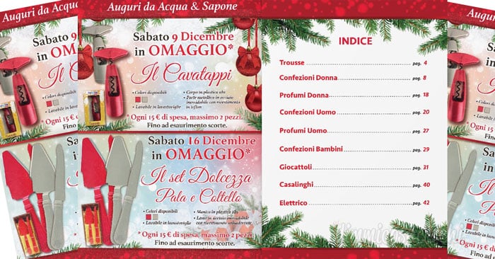 Acqua&Sapone: omaggi per Natale alle clienti