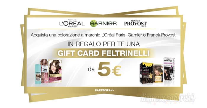 Card Feltrinelli in regalo con L'Oreal Paris