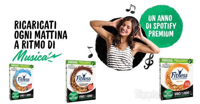 Cereali Fitness: vinci abbonamenti annuali a Spotify premium