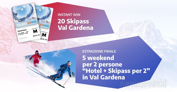 Concorso Val Gardena: vinci subito Skipass e soggiorni