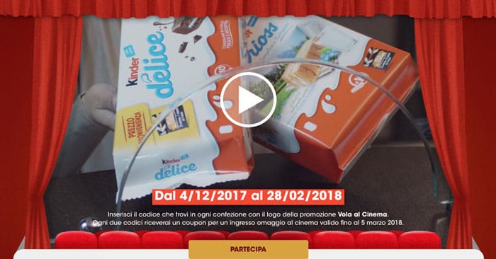 Ferrero ti regala i biglietti cinema