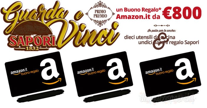 Vinci buoni regalo Amazon con il concorso Sapori