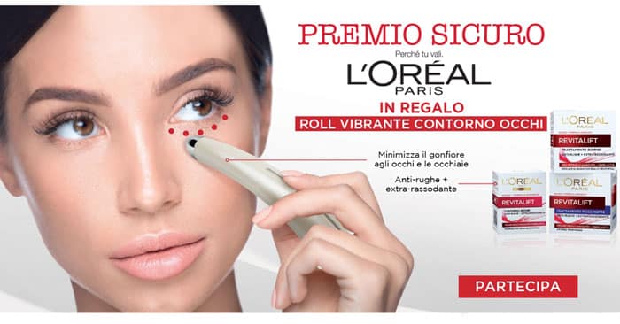 L'Oreal Paris ti regala il roll vibrante per il contorno occhi