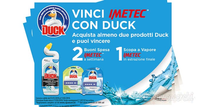 Vinci scopa a vapore Imetec con Duck