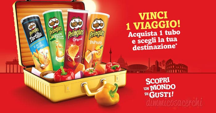 Vinci un viaggio con i tubi Pringles